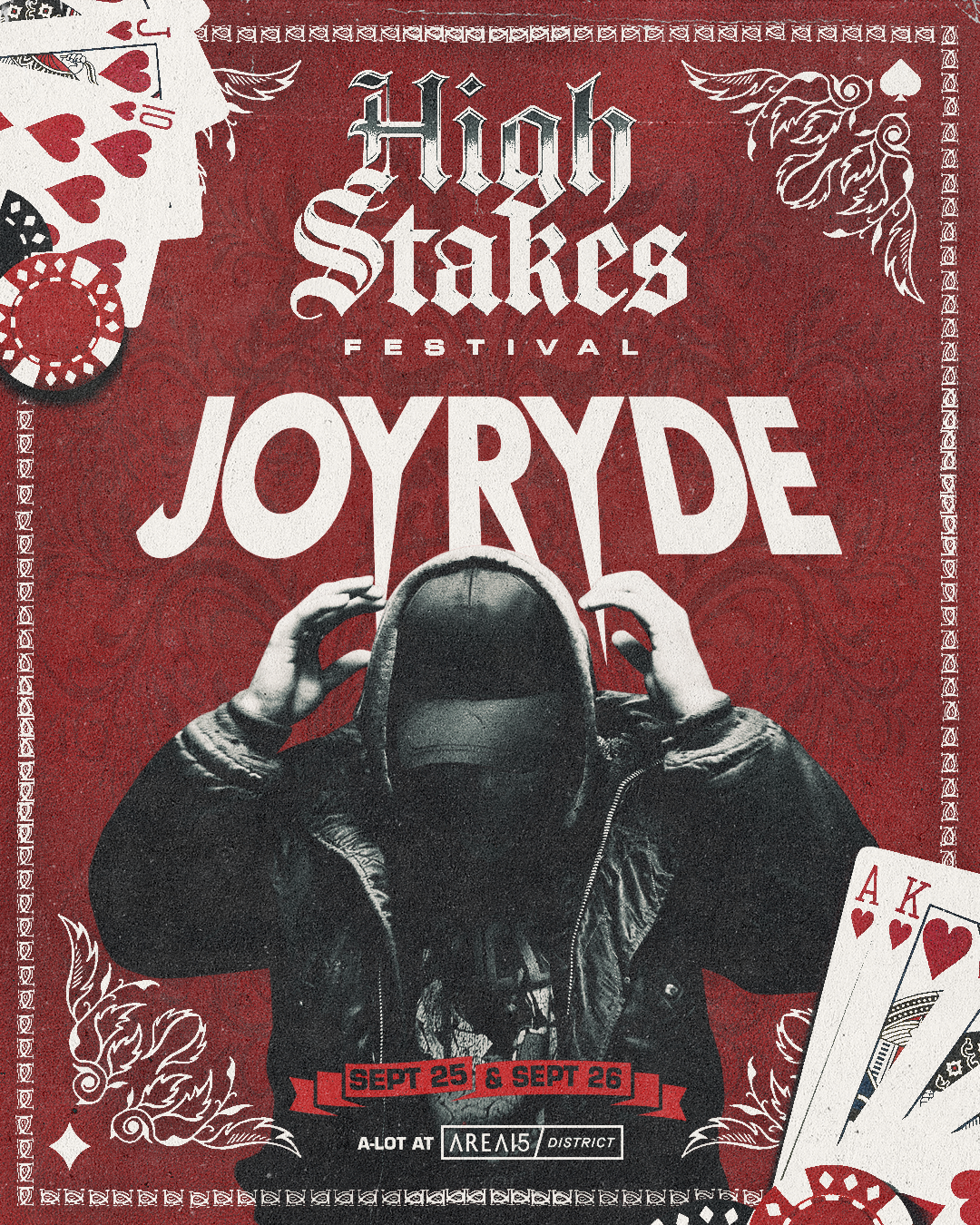 JOYRYDE lineup poster for High Stakes Festival 2026